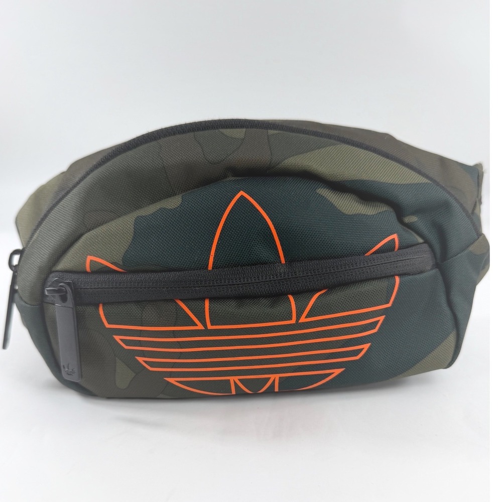 Adidas Originals National Waist Pack Camo Orange Trefoil Fanny Pack Crossbody